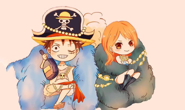 Luffy chibi ngầu - Bức tranh đẹp lung linh