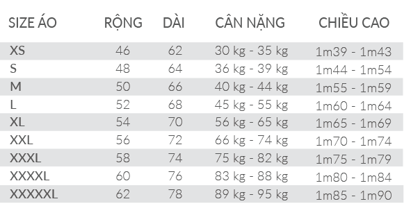 Tìm hiểu về size XL: Cách chọn size chuẩn cơ thể