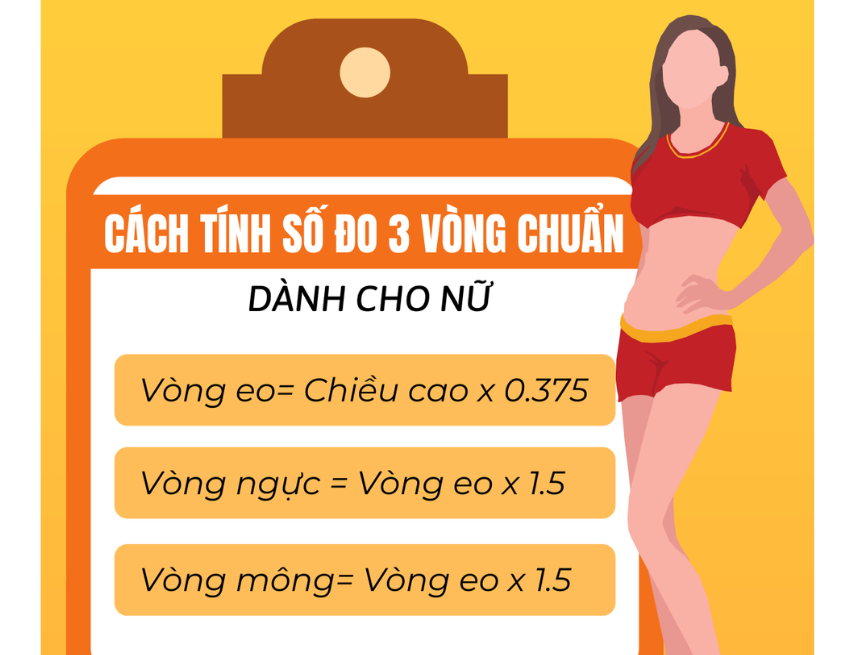 Bật mí số đo 3 vòng chuẩn của nữ theo chiều cao, cân nặng và độ tuổi