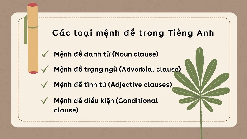 Clause là gì? Các loại mệnh đề trong Tiếng Anh