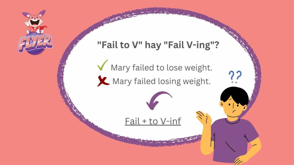 Fail to V hay V-ing? Đố bạn biết đâu là cách diễn đạt đúng của động từ “fail”? 