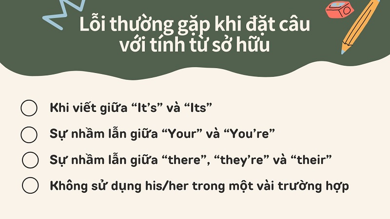 Tính từ sở hữu trong Tiếng Anh (Possessive Adjectives)