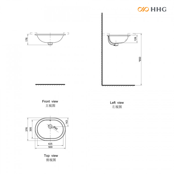 Tổng hợp kích thước 5 loại lavabo AXENT chuẩn từ nhà sản xuất